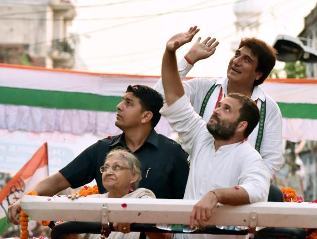 Congress leader Rahul Gandhi take out a ‘road show’ during his Kisan Yatra in Lucknow on Friday. The Amethi MP is wooing farmers before UP elections next year . (PTI) Congress leader Rahul Gandhi take out a ‘road show’ during his Kisan Yatra in Lucknow on Friday. The Amethi MP is wooing farmers before UP elections next year . (PTI)
