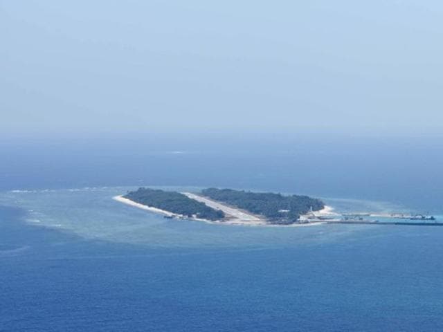 An aerial photo shows the view of Itu Aba, which the Taiwanese call Taiping, at the South China Sea.(Reuters File Photo) An aerial photo shows the view of Itu Aba, which the Taiwanese call Taiping, at the South China Sea.(Reuters File Photo)