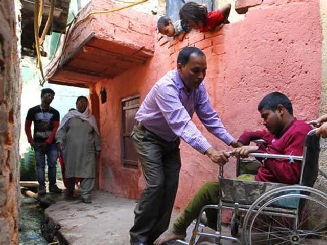 “India aspires to sup at the world’s high table by 2025. But sadly, despite visible improvement in the standard of living in this country, the differently abled have so far been excluded in the march towards a ‘developed nation’ though it is a signatory to the UN Charter on Rights of the Disabled.”(Representative HT photo)