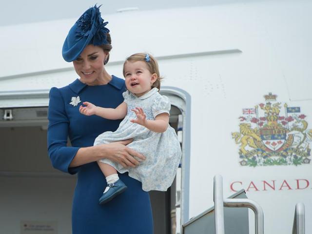 But lets talk about Princess Charlotte. She wore an adorable, flowery dress in the lightest shade of blue, complimenting her mum so well. (AFP) But lets talk about Princess Charlotte. She wore an adorable, flowery dress in the lightest shade of blue, complimenting her mum so well. (AFP)