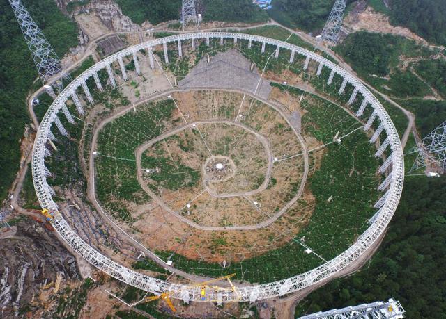 FAST telescope under construction in Pingtang. (AFP File Photo) FAST telescope under construction in Pingtang. (AFP File Photo)