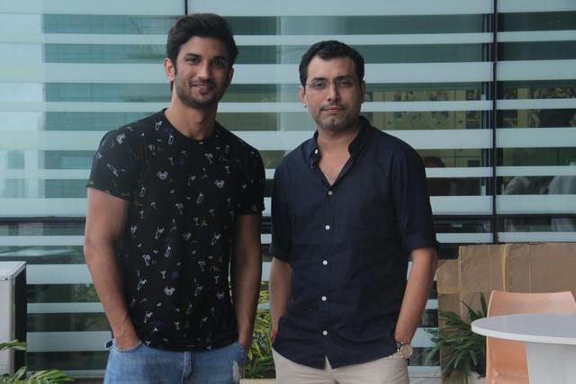 Sushant Singh Rajput with director Neeraj Pandey in an exclusive shoot with HT Cafe. (HT Photo)