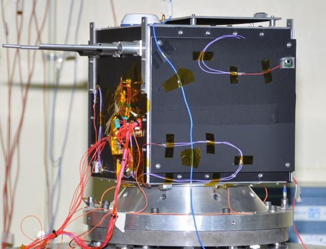 Pratham microsatellite will measure the total electron count (TEC) in the ionosphere. (HT Photo) Pratham microsatellite will measure the total electron count (TEC) in the ionosphere. (HT Photo)