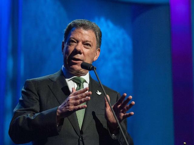 Columbian President Juan Manuel Santos Calderon will sign a peace deal with Marxist rebel leader Timochenko on Monday, ending Latin America’s longest-running conflict.(AFP file photo) Columbian President Juan Manuel Santos Calderon will sign a peace deal with Marxist rebel leader Timochenko on Monday, ending Latin America’s longest-running conflict.(AFP file photo)