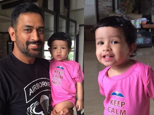 MS Dhoni posted this picture with his daughter on Instagram.
