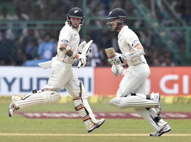 New Zealand's Mitchell Santner showed grit with both bat and ball.(AFP) New Zealand's Mitchell Santner showed grit with both bat and ball.(AFP)