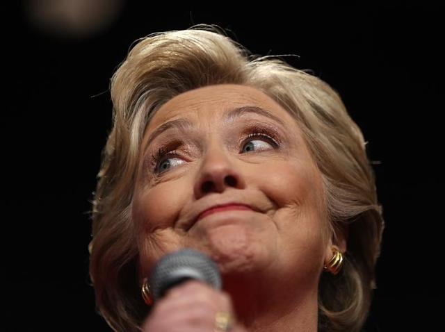 Democratic presidential nominee Hillary Clinton claps after speaking to supporters after the first US presidential debate at Hofstra University on Tuesday.(AFP) Democratic presidential nominee Hillary Clinton claps after speaking to supporters after the first US presidential debate at Hofstra University on Tuesday.(AFP)