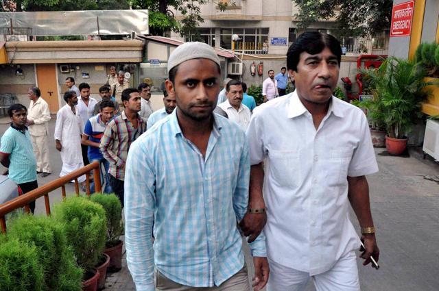Dadri victim Mohammad Ikhlaq's family members at a hospital in Noida where his son Danish was admitted in Noida. (PTI file) Dadri victim Mohammad Ikhlaq's family members at a hospital in Noida where his son Danish was admitted in Noida. (PTI file)