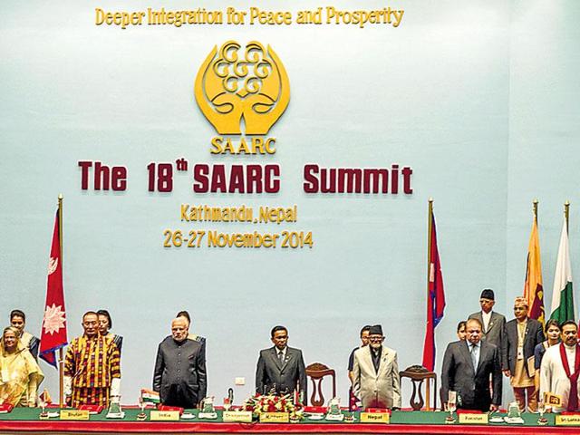 PM Narendra Modi had revived the proposed Saarc satellite at the 18th Saarc summit in Kathmandu in November 2014. (HT File Photo)(HT File Photo) PM Narendra Modi had revived the proposed Saarc satellite at the 18th Saarc summit in Kathmandu in November 2014. (HT File Photo)(HT File Photo)
