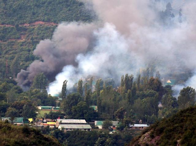 Smoke rises from the army base that was attacked by by Militants in the town of Uri, west of Srinagar. (File Photo) Smoke rises from the army base that was attacked by by Militants in the town of Uri, west of Srinagar. (File Photo)