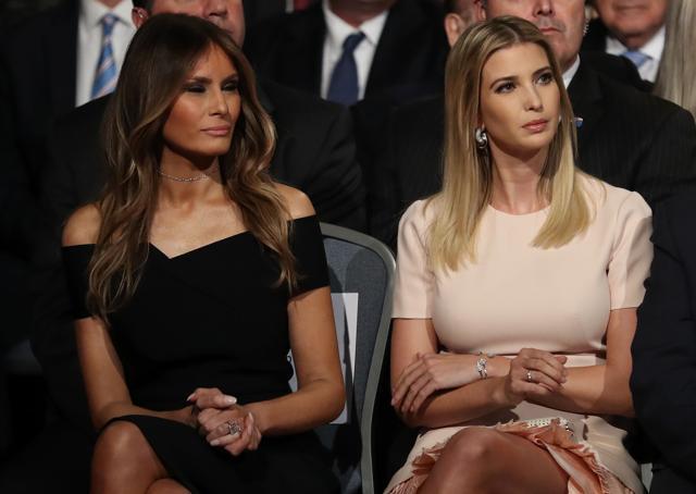 Melania (L) and Ivanka Trump are seen during the first presidential debate at Hofstra University in Hempstead, New York. (AFP) Melania (L) and Ivanka Trump are seen during the first presidential debate at Hofstra University in Hempstead, New York. (AFP)