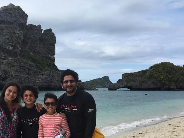 Arshad often plans his shooting schedule in sync with his children’s vacations. Before starting shooting for his upcoming films, he took some time off to enjoy Thailand with his family. (Hindustan Times)