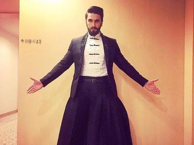 Even Ranveer Singh looked dapper as ever in this monotone ensemble with a very fancy pair of pants that we’ve never seen before. (Instagram)
