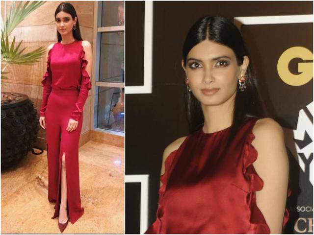 Diana Penty was a lady in red in this cold shoulder jumpsuit. (Agencies)