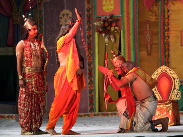 A glimpse of the previous year’s Ramlila.(Arijit Sen/HT) A glimpse of the previous year’s Ramlila.(Arijit Sen/HT)
