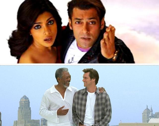 Salman Khan reprised the role of Jim Carrey from Bruce Almighty in God Tussi Great Ho