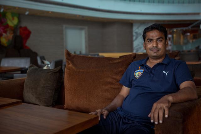 Syed Shabir Pasha is the only Indian in ISL3 with an AFC Pro Licence. He is the assistant coach with defending champions Chennaiyin FC where he joined last February. (HT Photo) Syed Shabir Pasha is the only Indian in ISL3 with an AFC Pro Licence. He is the assistant coach with defending champions Chennaiyin FC where he joined last February. (HT Photo)