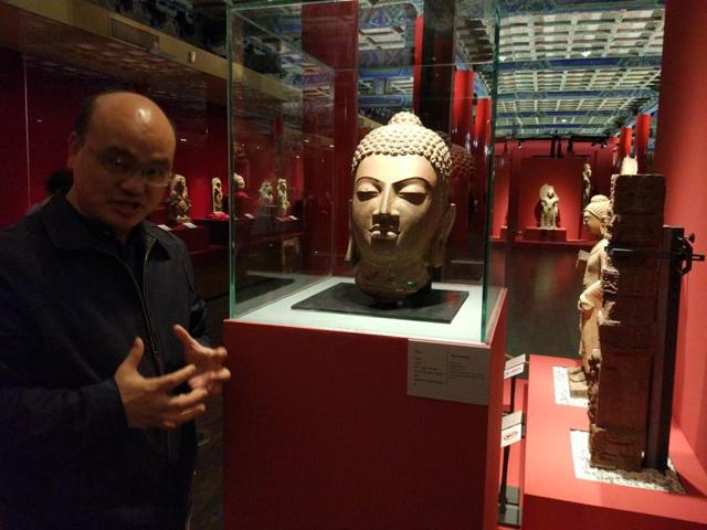 Professor Luo Wenhua at the exhibition titled ‘Across the Silk Road: Gupta sculpture and their Chinese counterparts between 400 and 700 AD’ (Sutirtho Patranobis/ HT Photo) Professor Luo Wenhua at the exhibition titled ‘Across the Silk Road: Gupta sculpture and their Chinese counterparts between 400 and 700 AD’ (Sutirtho Patranobis/ HT Photo)