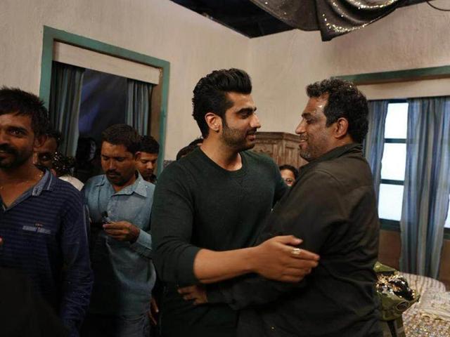 Arjun meets Anurag Basu on sets of Jagga Jasoos.