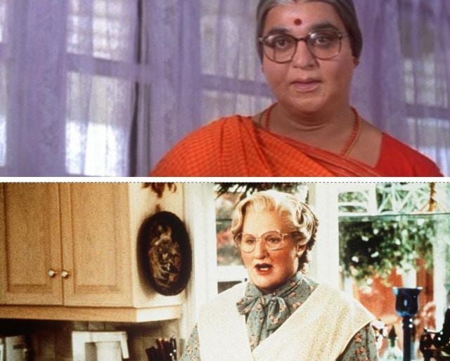 Chachi 420 took its plot from Robbin Williams starrer Mrs. Doubtfire.