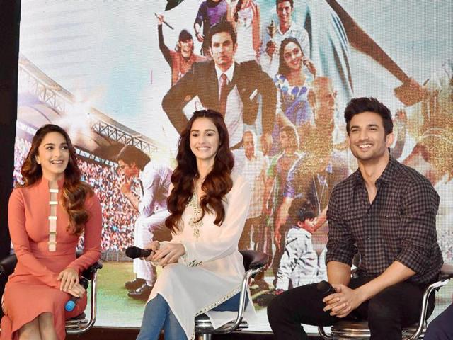 Sushant Singh Rajput, Disha Patani and Kiara Advani also went to Lucknow to promote their film. (PTI Photo)