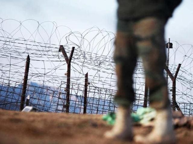 An Indian army soldier patrols near the Line of Control, about 210 kilometers from Jammu. (AP Photo)