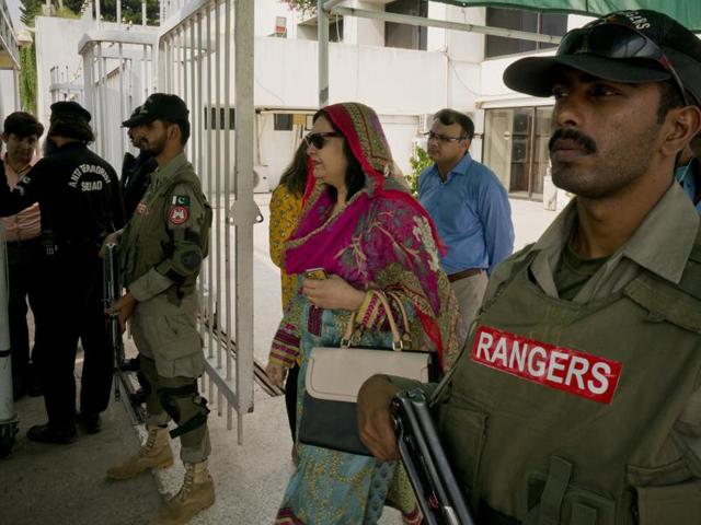 Pakistani lawmakers leave the Parliament in Islamabad, on September 29, 2016. Pakistan dismissed Indian military reports that it had carried out strikes against “terrorist launch pads”.(AP)