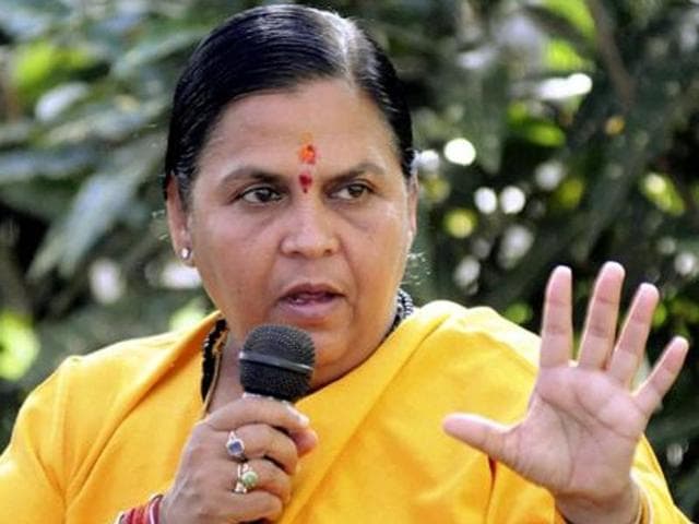 A court in Bhopal has taken serious note of Uma Bharti’s non-appearance before it for recording of her statement as accused.(PTI)