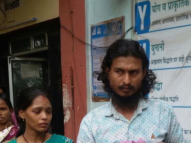 Rakesh, whose daughter died, at the Wada RH on Thursday. (Machindra Agiwale) Rakesh, whose daughter died, at the Wada RH on Thursday. (Machindra Agiwale)