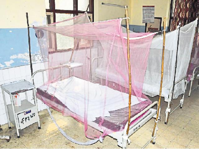 A view of the dengue ward at civil hospital in Jalandhar.(HT Photo) A view of the dengue ward at civil hospital in Jalandhar.(HT Photo)