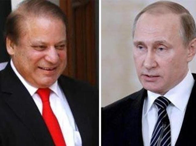 A combination photo of Pakistan’s Prime Minister Nawaz Sharif and Russian President Vladimir Putin.(File Photo)