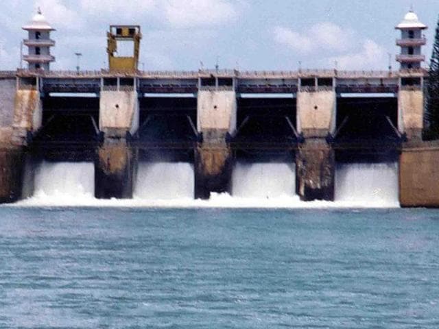 The file photo shows Cauvery river water being released from the Kabini Dam at Heggadadevankote province about 165km south-west of Bengaluru.(AFP File Photo) The file photo shows Cauvery river water being released from the Kabini Dam at Heggadadevankote province about 165km south-west of Bengaluru.(AFP File Photo)