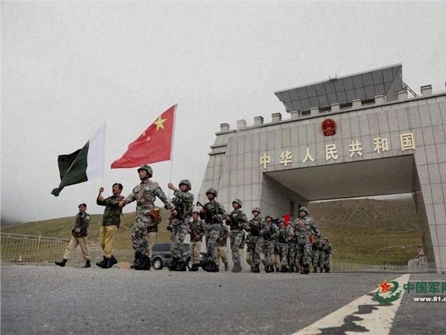 File photo of Chinese and Pakistan troops at the launch of their first joint patrolling of the border connecting PoK with Xinjiang province.(PTI) File photo of Chinese and Pakistan troops at the launch of their first joint patrolling of the border connecting PoK with Xinjiang province.(PTI)
