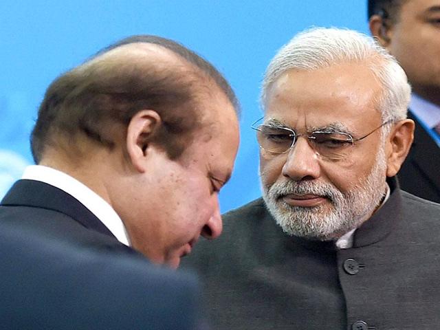 Pakistan’s Prime Minister Nawaz Sharif with Prime Minister Narendra Modi in New Delhi. (Ajay Aggarwal/HT Photo) Pakistan’s Prime Minister Nawaz Sharif with Prime Minister Narendra Modi in New Delhi. (Ajay Aggarwal/HT Photo)