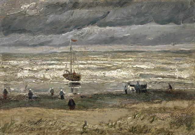 A Picture released by the Van Gogh Museum on September 30, 2016 shows the painting "The Beach At Scheveningen During A Storm" by Vincent Van Gogh. (AFP) A Picture released by the Van Gogh Museum on September 30, 2016 shows the painting "The Beach At Scheveningen During A Storm" by Vincent Van Gogh. (AFP)