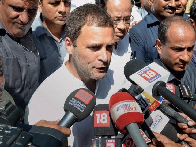 Congress vice-president Rahul Gandhi said on Friday he supported Prime Minister Narendra Modi’s decision of “surgical strikes” on terror targets across the de-facto border with Pakistan.(PTI Photo)