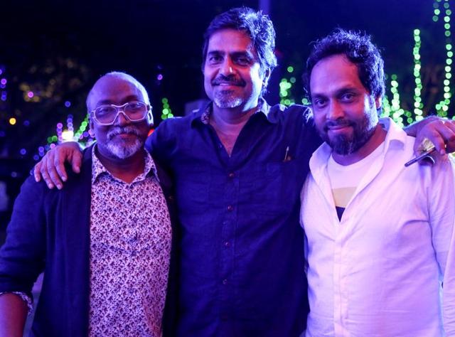 Bose Krishnamachari, Sudarshan Shetty and Riyas Komu, the core team behind the third edition of the Kochi-Muziris Biennale Bose Krishnamachari, Sudarshan Shetty and Riyas Komu, the core team behind the third edition of the Kochi-Muziris Biennale