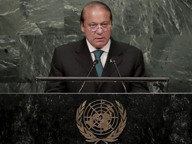 Pakistan Prime Minister Nawaz Sharif speaks during the 71st session of the United Nations General Assembly at UN headquarters. (AP File Photo) Pakistan Prime Minister Nawaz Sharif speaks during the 71st session of the United Nations General Assembly at UN headquarters. (AP File Photo)