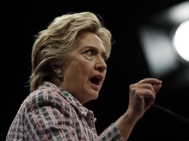 Democratic presidential candidate Hillary Clinton speaks during a campaign stop in Fort Pierce, Florida on Friday. (AP) Democratic presidential candidate Hillary Clinton speaks during a campaign stop in Fort Pierce, Florida on Friday. (AP)