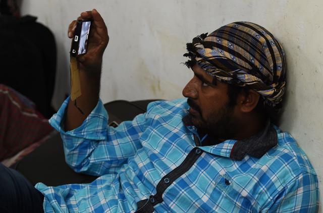 Indian workers from Bihar gather in a hotel in New Delhi, after they were repatriated by the Indian government from Saudi Arabia. (AFP Photo) Indian workers from Bihar gather in a hotel in New Delhi, after they were repatriated by the Indian government from Saudi Arabia. (AFP Photo)