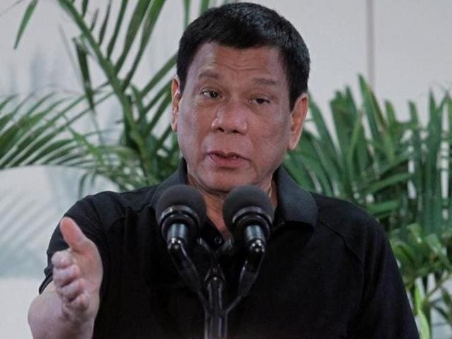 Philippines President Rodrigo Duterte gestures during a news conference. (Reuters) Philippines President Rodrigo Duterte gestures during a news conference. (Reuters)