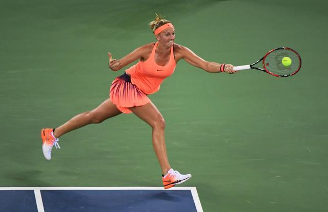 Simon said traditionalists would look to matches such as that between Kvitova and Kerber in Wuhan as proof that change isn’t needed. (AFP) Simon said traditionalists would look to matches such as that between Kvitova and Kerber in Wuhan as proof that change isn’t needed. (AFP)
