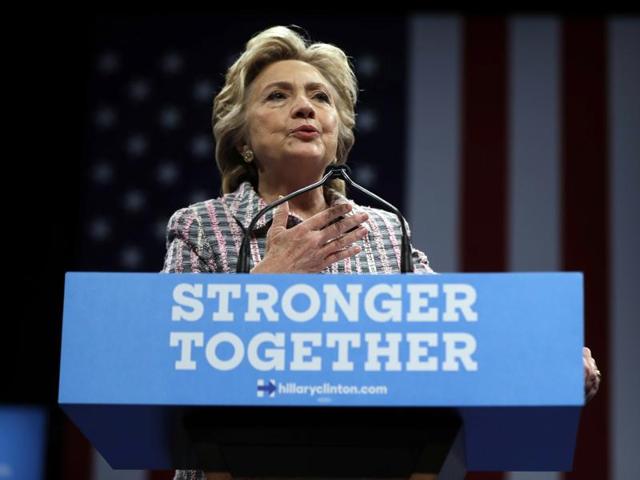 Democratic presidential candidate Hillary Clinton speaks during a campaign stop in Fort Pierce. (AP File Photo) Democratic presidential candidate Hillary Clinton speaks during a campaign stop in Fort Pierce. (AP File Photo)