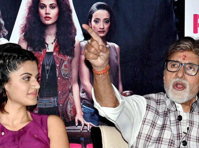 Amitabh Bachchan interacts with media as Taapsee Pannu looks on during promotion of their film Pink in Kolkata. (PTI Photo) Amitabh Bachchan interacts with media as Taapsee Pannu looks on during promotion of their film Pink in Kolkata. (PTI Photo)