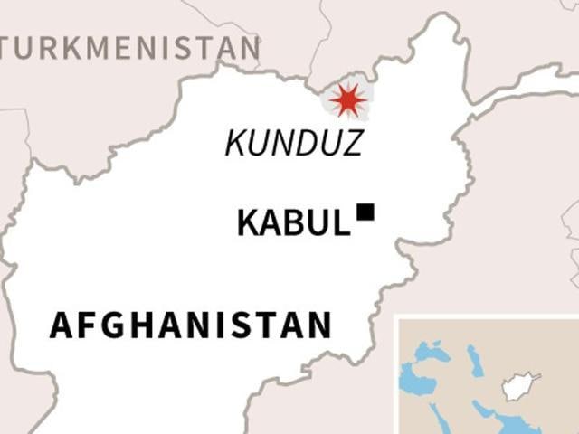 Map of Afghanistan locating Kunduz province, where the Taliban killed at least 16 bus passengers Tuesday. - AFP / AFP / AFP (AFP)