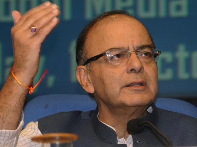 Minister for finance and corporate affairs, Arun Jaitley, addresses a press conference in New Delhi. (HT File Photo) Minister for finance and corporate affairs, Arun Jaitley, addresses a press conference in New Delhi. (HT File Photo)
