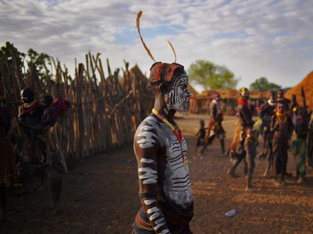 Members of the Karo tribe pose on September 23, 2016. They are also one of the smallest tribes in the region. (AFP) Members of the Karo tribe pose on September 23, 2016. They are also one of the smallest tribes in the region. (AFP)