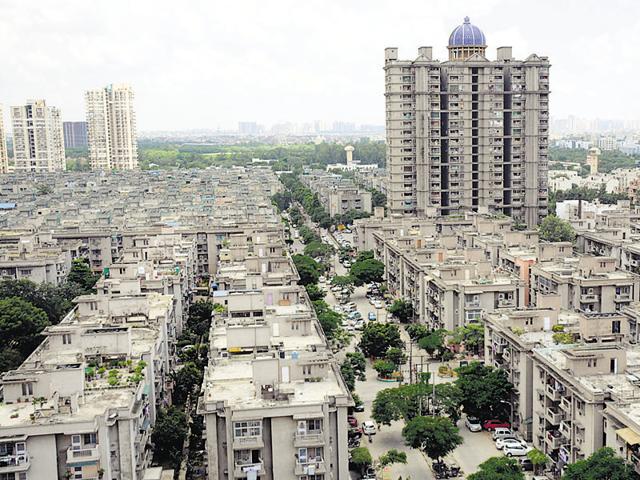 A view of Shipra Suncity that was targeted by a gang of burglars on Saturday evening. (HT File) A view of Shipra Suncity that was targeted by a gang of burglars on Saturday evening. (HT File)