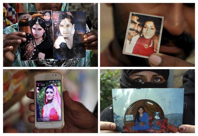 (From left to right, clockwise) Combination picture of victims of "honour" crimes in Pakistan: Qandeel Baloch, Muqadas Tofeeq, slain British woman Samia Shahid and Tasleem Solangi. (AP Photo) (From left to right, clockwise) Combination picture of victims of "honour" crimes in Pakistan: Qandeel Baloch, Muqadas Tofeeq, slain British woman Samia Shahid and Tasleem Solangi. (AP Photo)