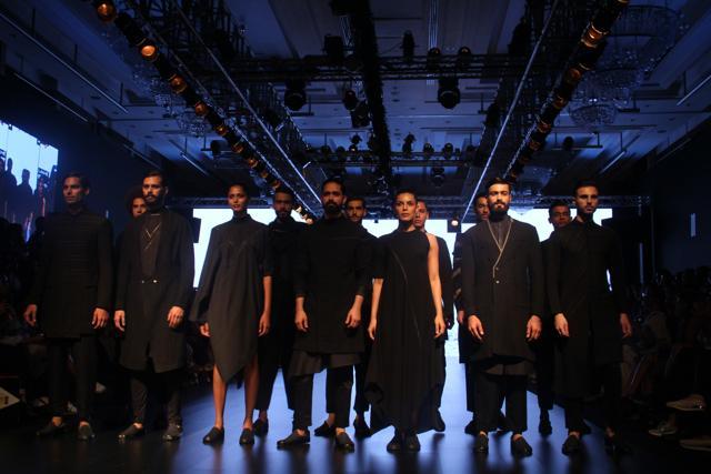 Models at a show by designer Ujjwal Dubey.